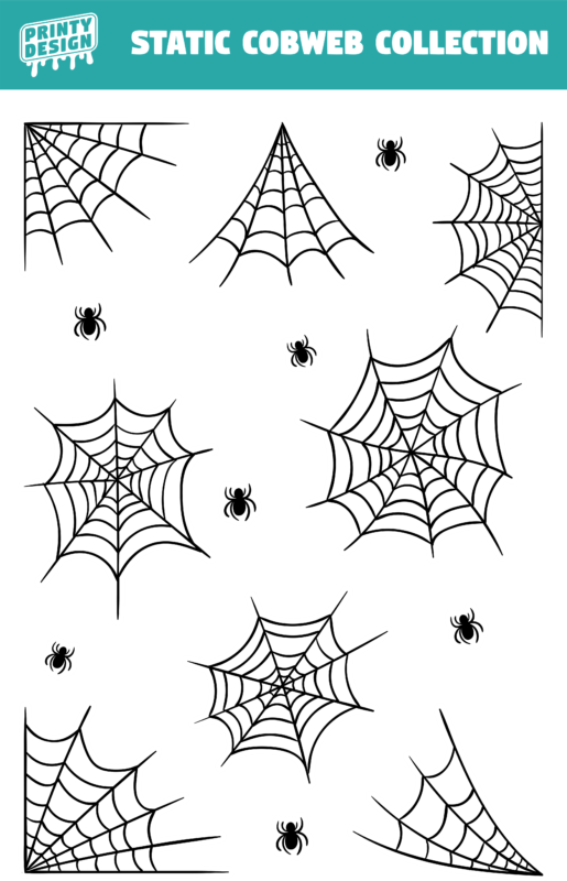 Halloween Cobweb Stickers file