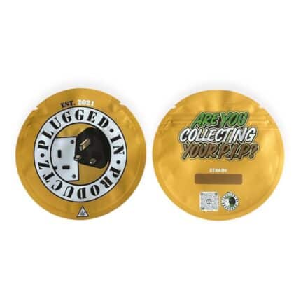Custom Round 3.5g Direct Printed Mylar Bag – Printy Design (view 2)
