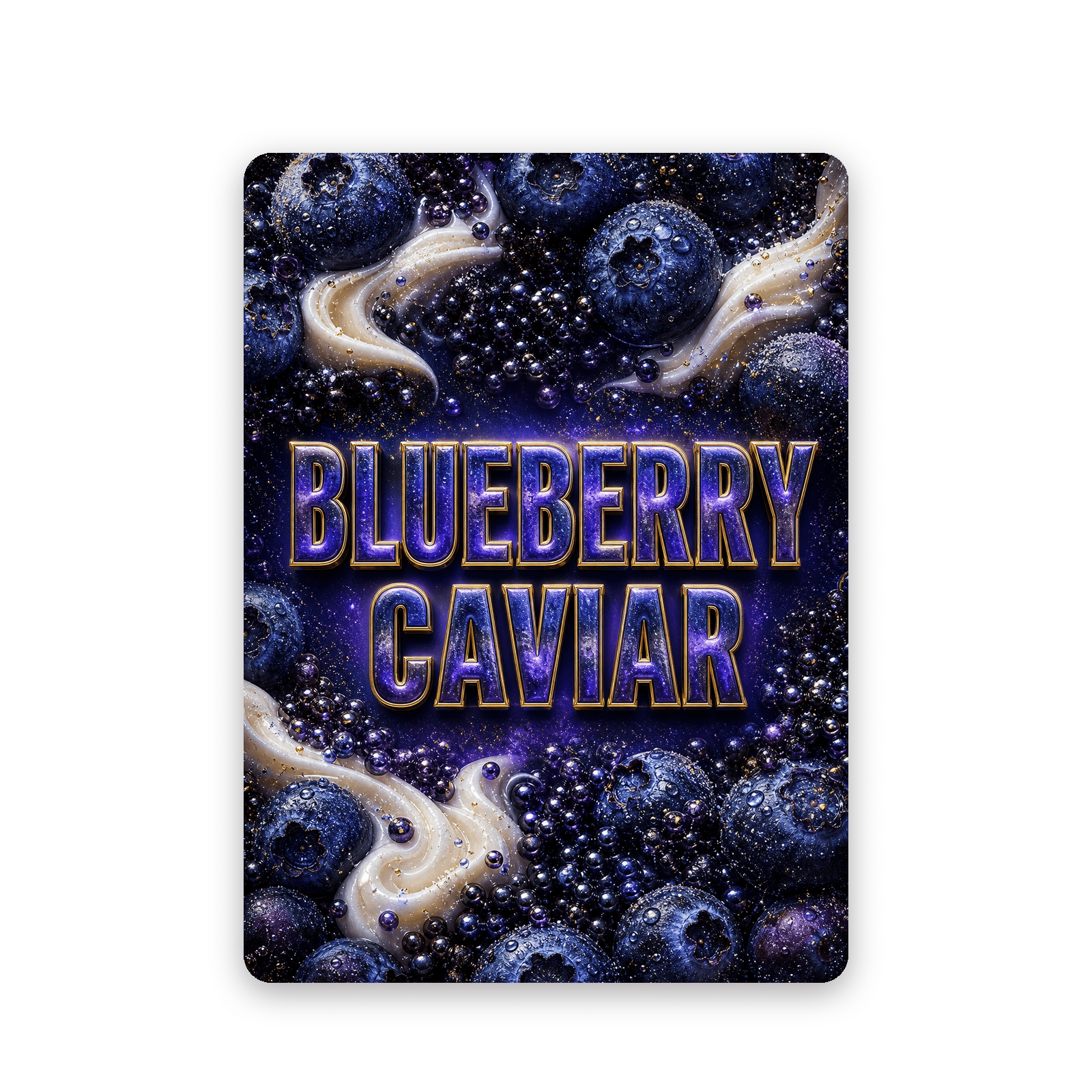 Blueberry Caviar - mylar_sticker Blueberry Caviar mylar sticker sheet, ready-made strain design printed on gloss vinyl