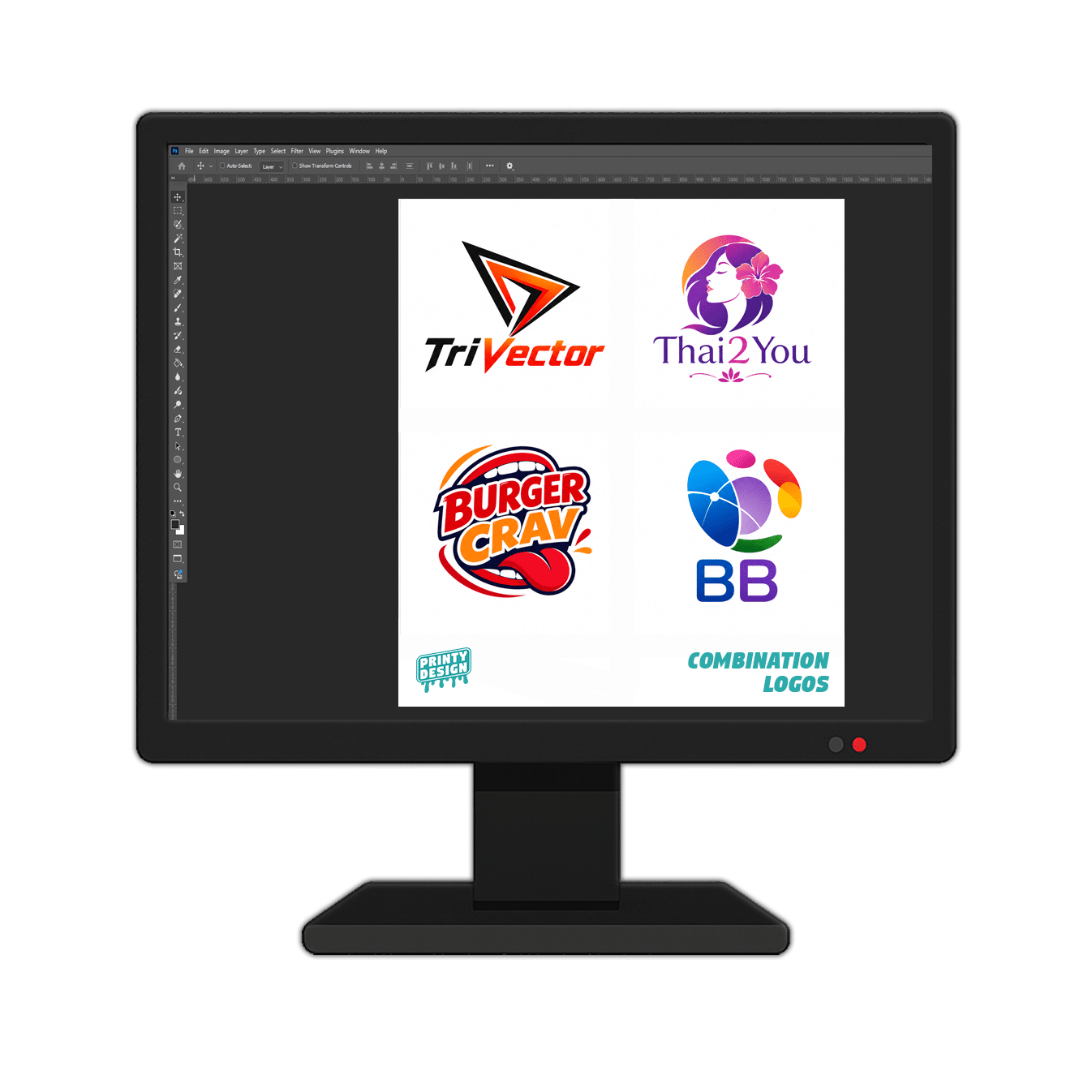 combi - display Combination Mark Logo Design – Printy Design