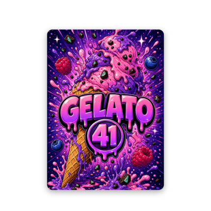 Gelato 41 mylar sticker sheet, ready-made strain design printed on gloss vinyl