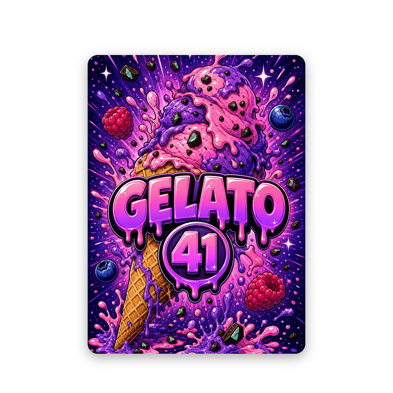 Gelato 41 - mylar sticker Gelato 41 mylar sticker sheet, ready-made strain design printed on gloss vinyl