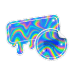 Custom holographic stickers with rainbow reflective finish