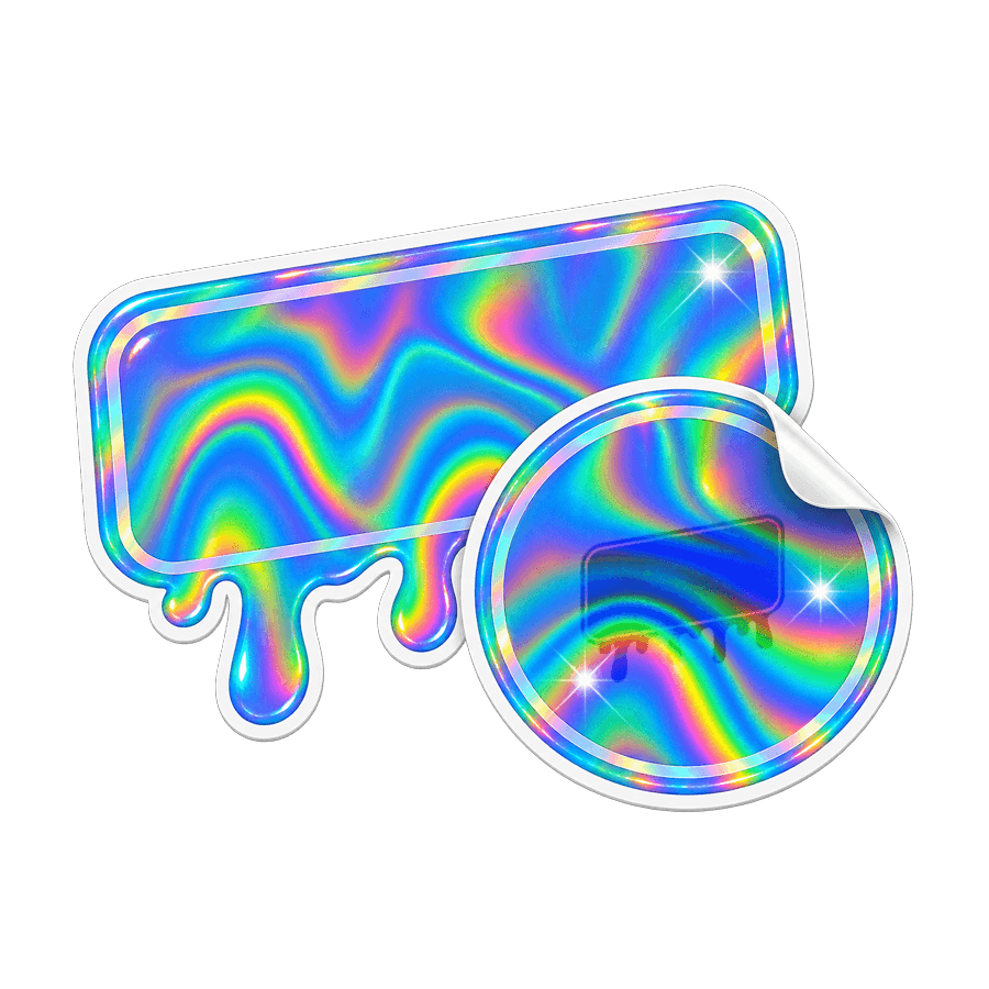 Custom Holographic Stickers Custom holographic stickers with rainbow reflective finish