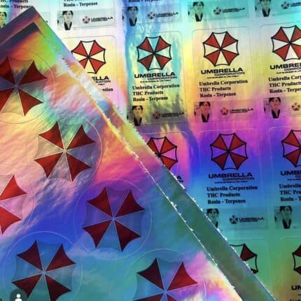 Umbrella Corporation holographic sticker sheet