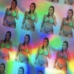 Custom portrait holographic sticker sheet