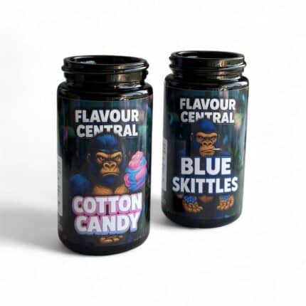 Flavour Central Cotton Candy and Blue Skittles UV jars
