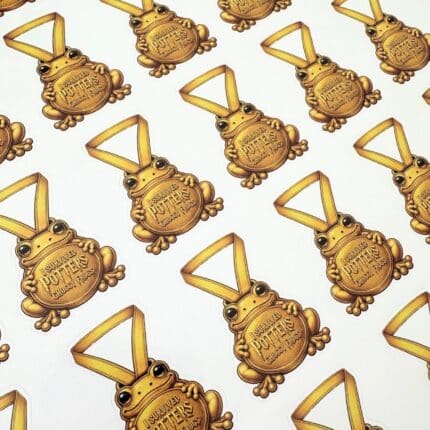 I Survived Potters Choccy Frogs die-cut sticker sheet