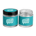 Custom 3.5g Glass Jar (labelled) – Printy Design (view 2)