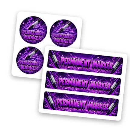 Permanent Marker – 3.5g Glass Jar Stickers