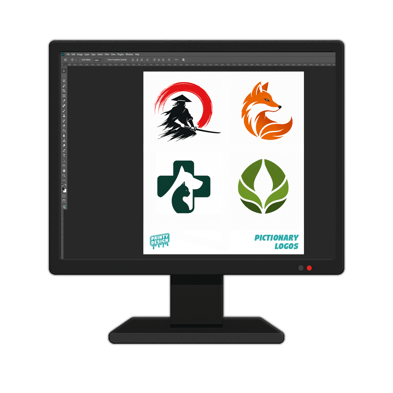 pictionary - display Pictorial Mark Logo Design – Printy Design