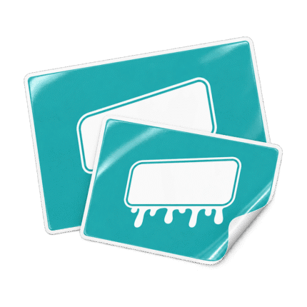 Custom rectangle stickers printed in full colour for product packaging