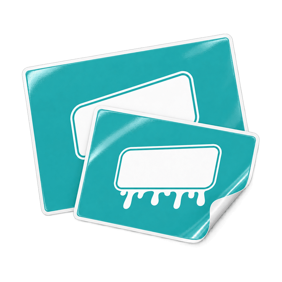 Custom Rectangle Stickers Custom rectangle stickers printed in full colour for product packaging