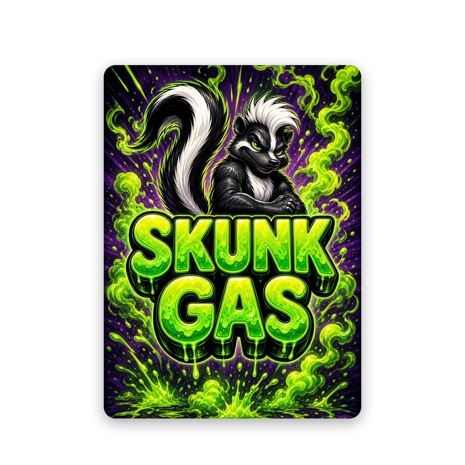 Skunk Gas - mylar_sticker Skunk Gas mylar sticker sheet, ready-made strain design printed on gloss vinyl