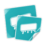 Custom square stickers with rounded corners printed in full colour