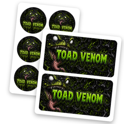 Toad Venom – 7g UV Glass Jar Stickers