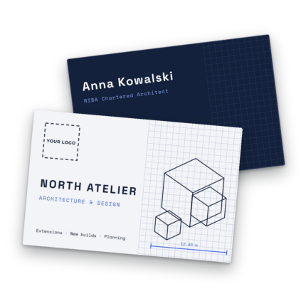 Architect Business Card Template front and back