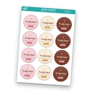 Bakery Sticker Sheet Template