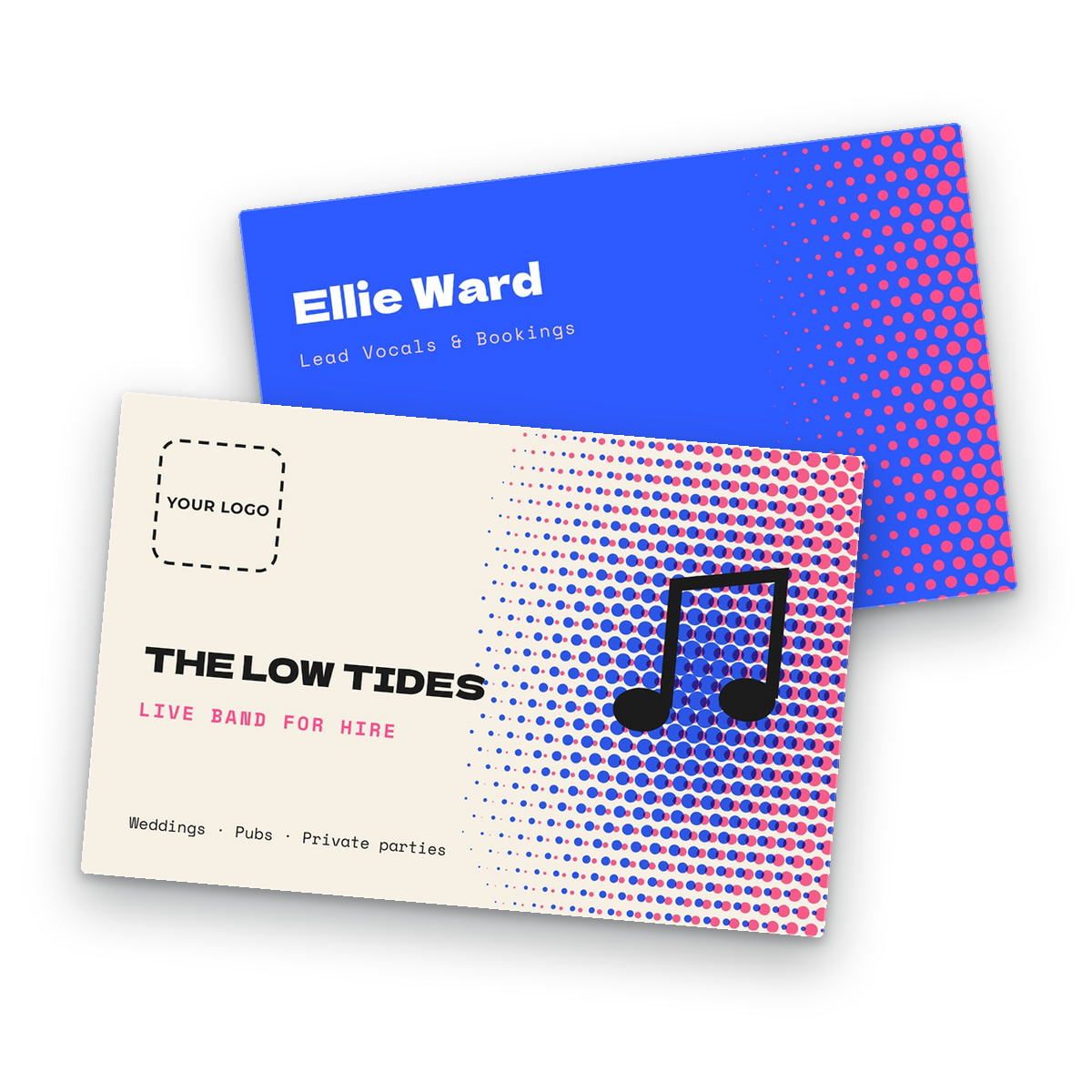 Musician & Band Business Card Template front and back Musician & Band Business Card Template front and back