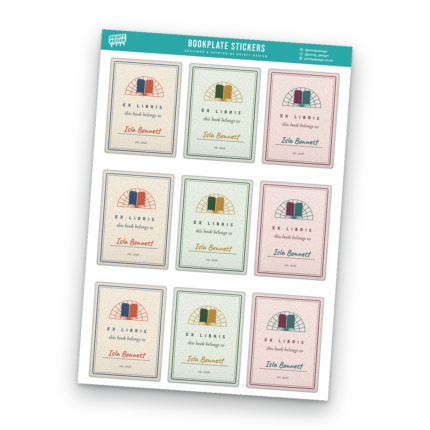 Bookplates Sticker Sheet Template sheet