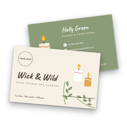 Candle Maker Business Card Template front and back