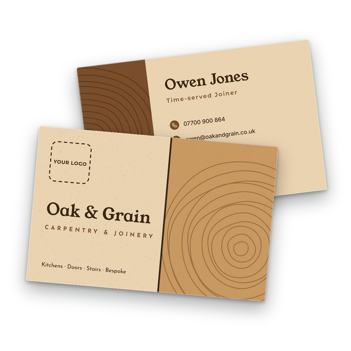 Carpenter & Joiner Business Card Template front and back Carpenter & Joiner Business Card Template front and back