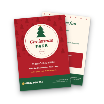 Christmas Fair Flyer Template front and back