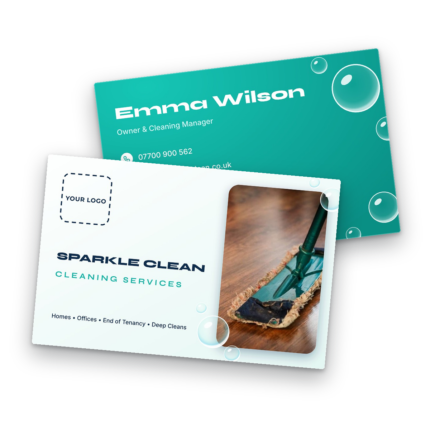 Cleaning Services Business Card Template