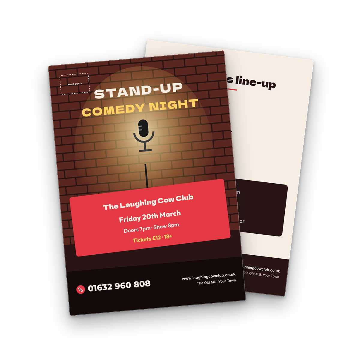 Comedy Night Flyer Template front and back Comedy Night Flyer Template front and back