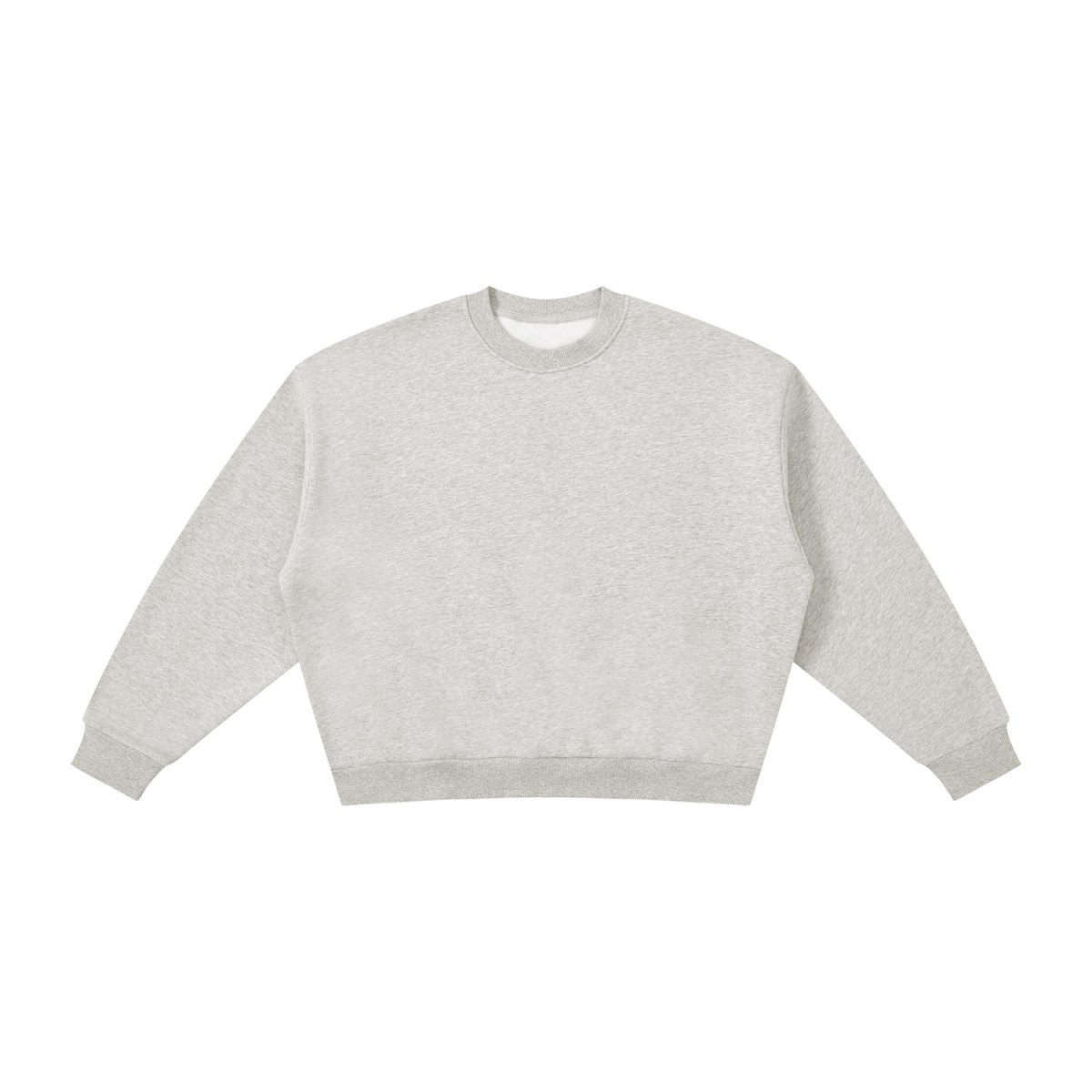 Custom Boxy Fleece Crewneck Sweatshirt Custom Boxy Fleece Crewneck Sweatshirt in heather grey
