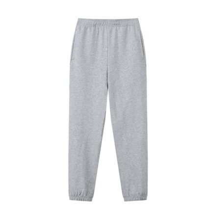 Custom printed joggers in heather grey