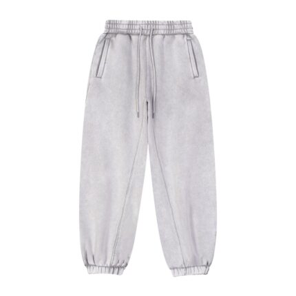 Custom Fleece Joggers in light grey