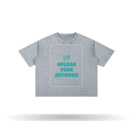 Custom Mineral Wash Boxy T-Shirt with your artwork