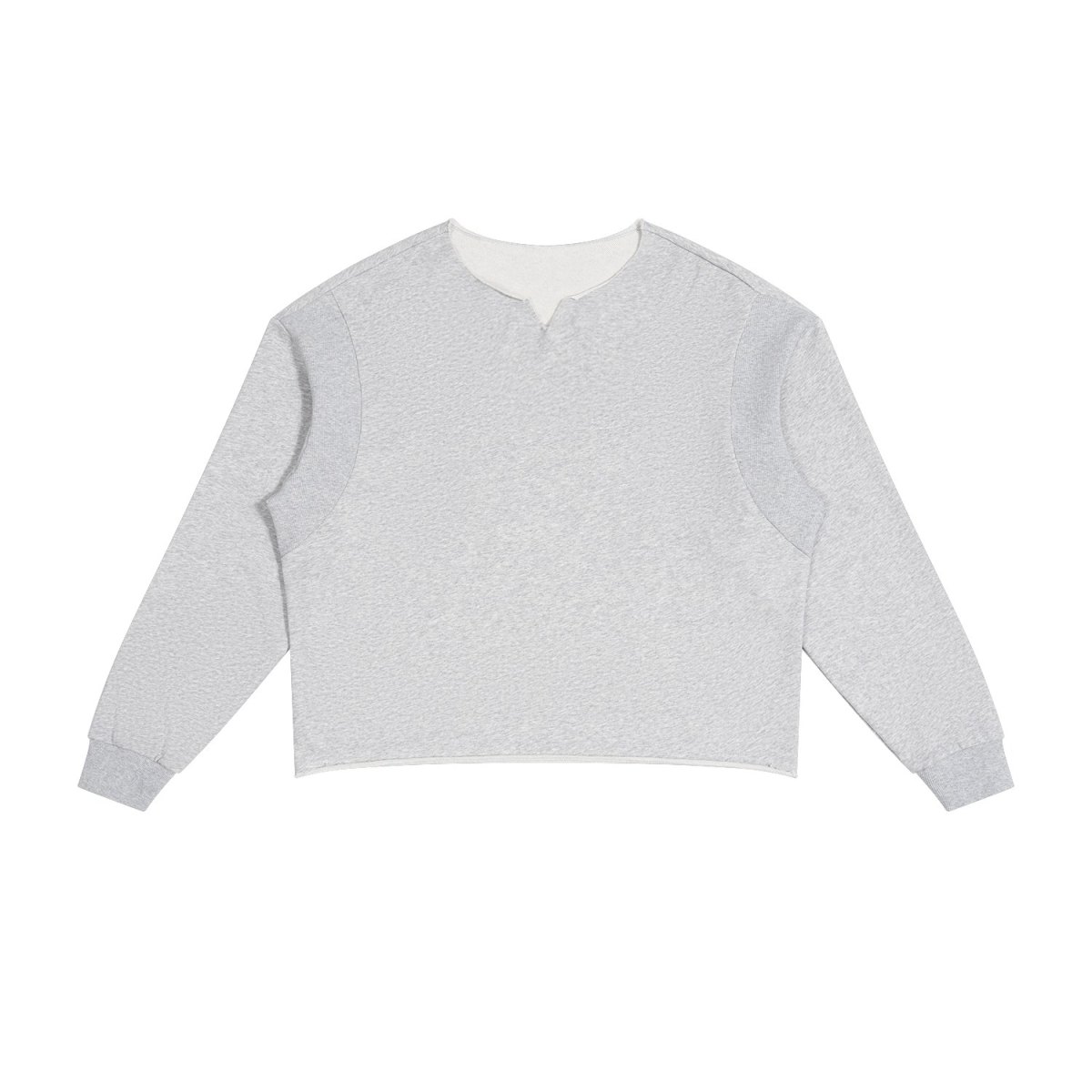 Custom Raw Edge Boxy Sweatshirt Custom Raw Edge Boxy Sweatshirt in heather grey