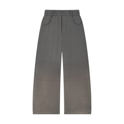 Custom Sunfade Barrel Leg Sweatpants in faded grey