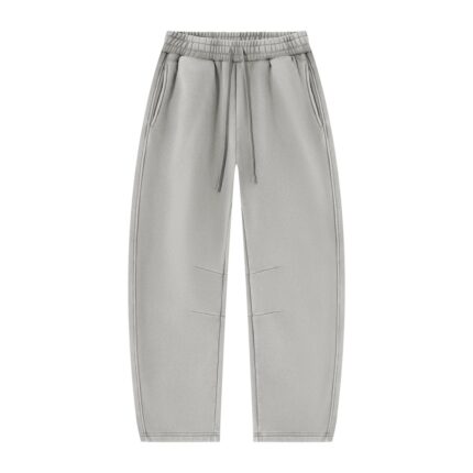 Custom Vintage Wash Barrel Leg Sweatpants in washed grey