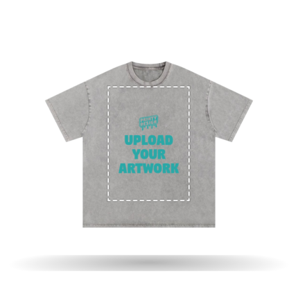 Custom Washed Vintage T-Shirt with your artwork