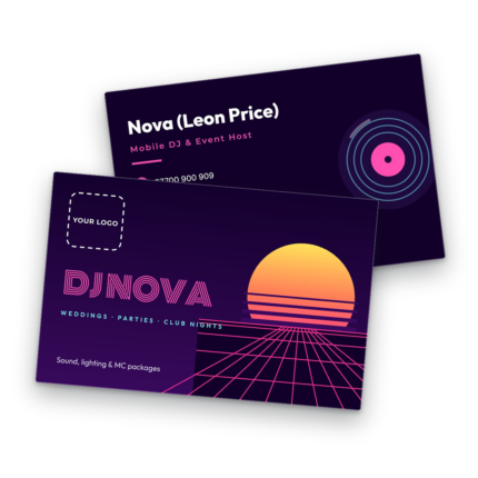 DJ & Events Business Card Template