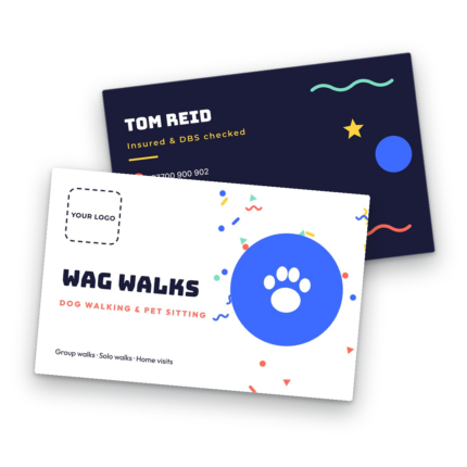 Dog Walker & Pet Sitter Business Card Template