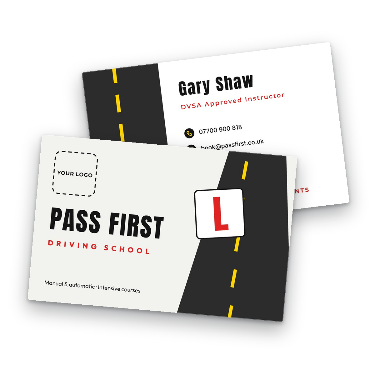 Driving Instructor Business Card Template front and back Driving Instructor Business Card Template front and back