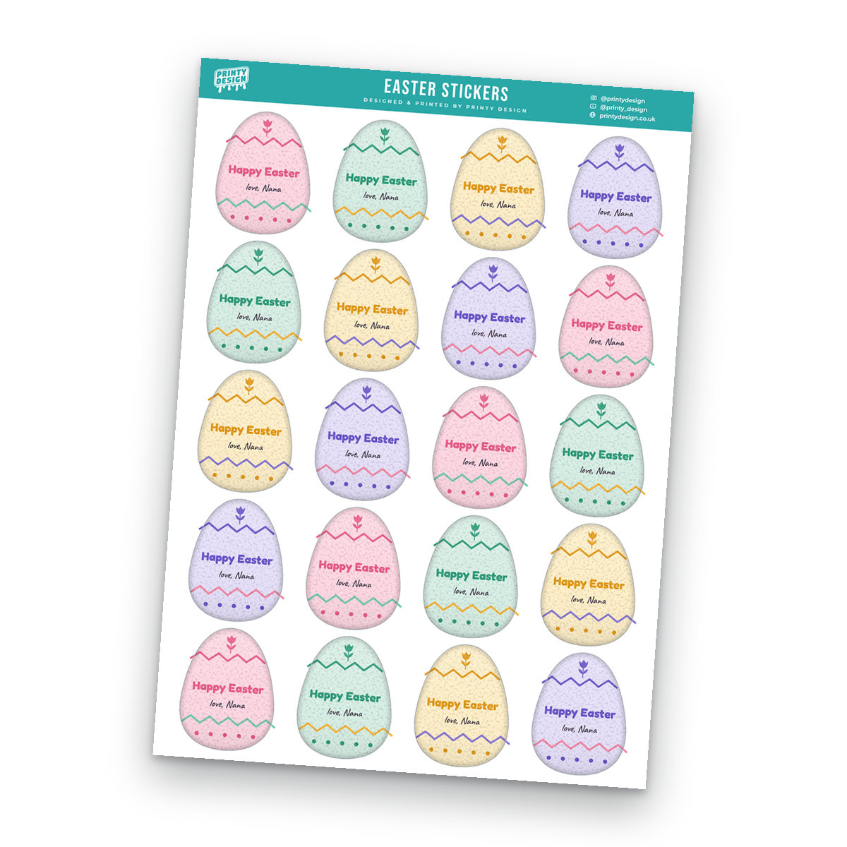 Easter Egg Sticker Sheet Template Easter Egg Sticker Sheet Template sheet