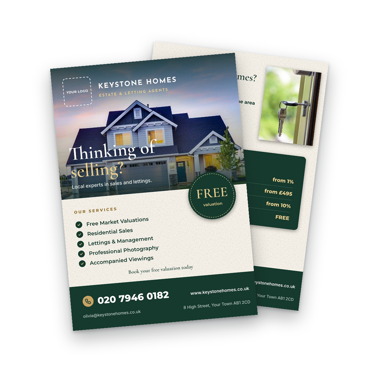 Estate Agent Flyer Template front and back Estate Agent Flyer Template - front and back