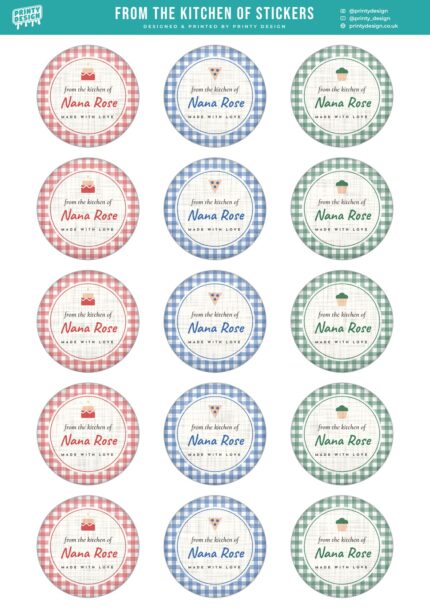 From the Kitchen Of Sticker Sheet Template flat A4 sheet