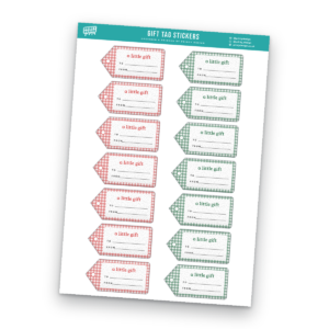 Gift Tag Sticker Sheet Template