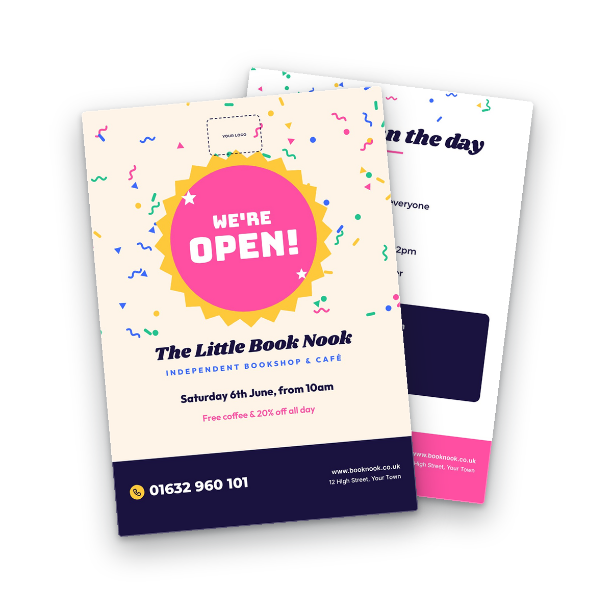 Grand Opening Flyer Template front and back Grand Opening Flyer Template front and back