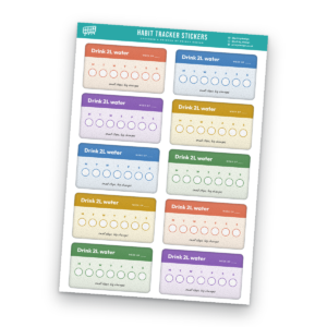 Habit Tracker Sticker Sheet Template