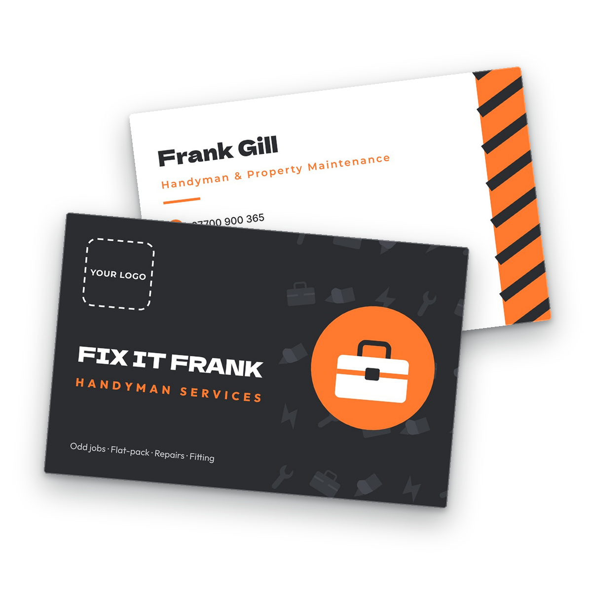 Handyman Business Card Template front and back Handyman Business Card Template front and back