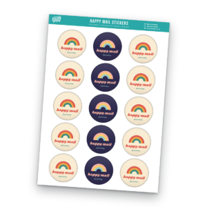 Happy Mail Sticker Sheet Template