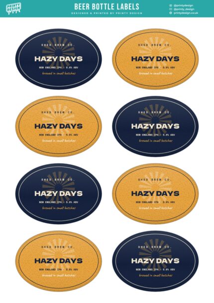 Beer & Home Brew Labels Sticker Sheet Template flat A4 sheet