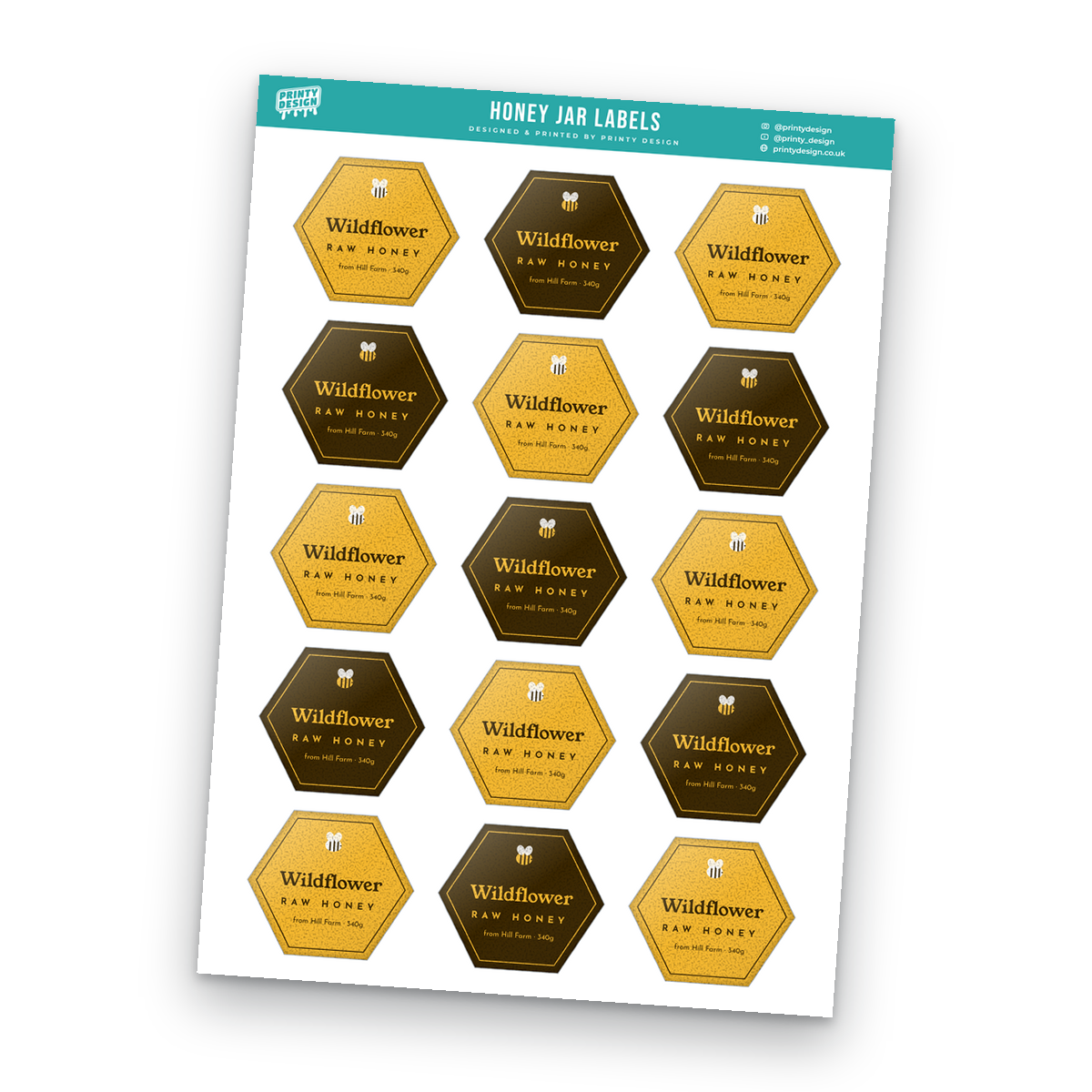 Honey Jar Labels Sticker Sheet Template Honey Jar Labels Sticker Sheet Template sheet